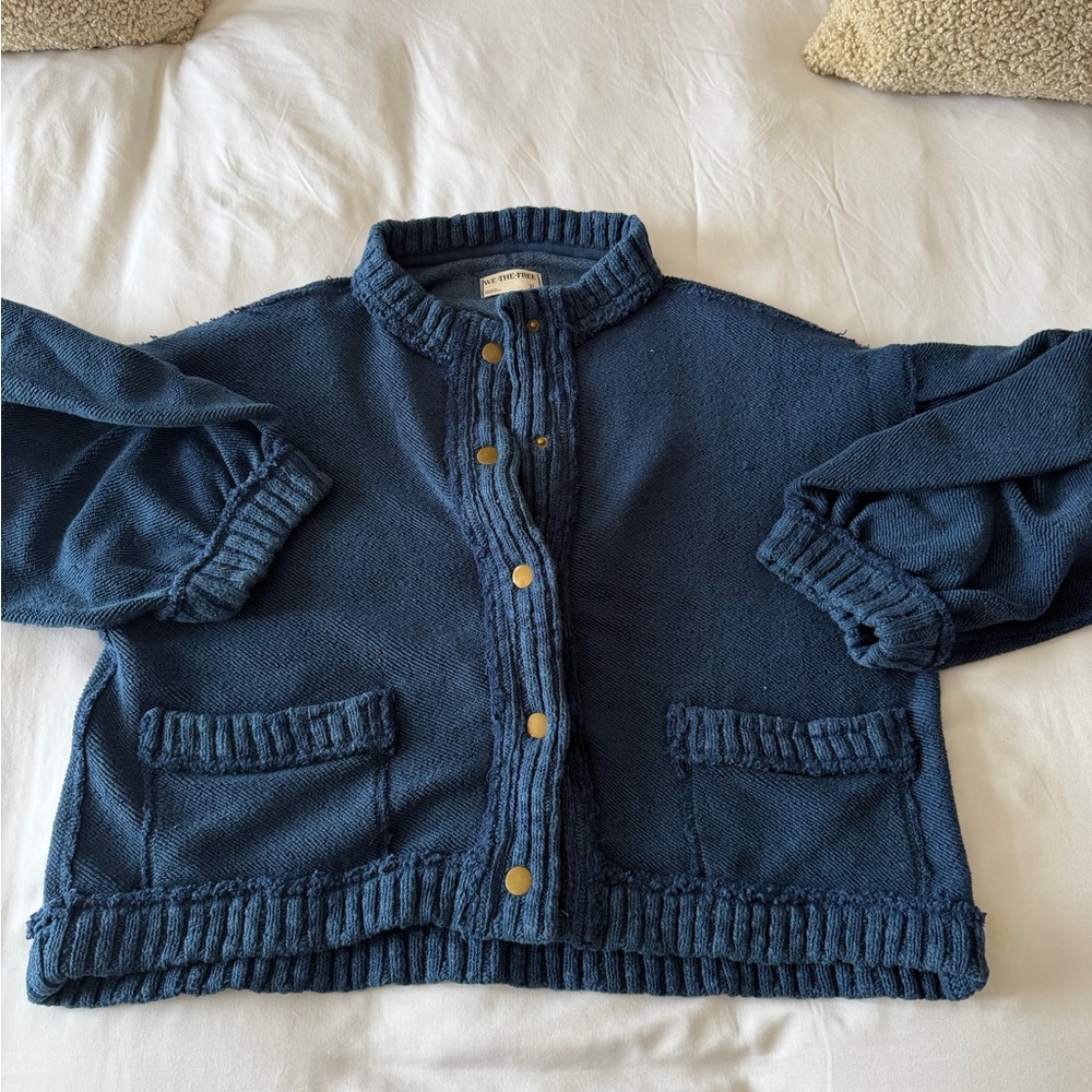 Free people Navy Blue cardigan